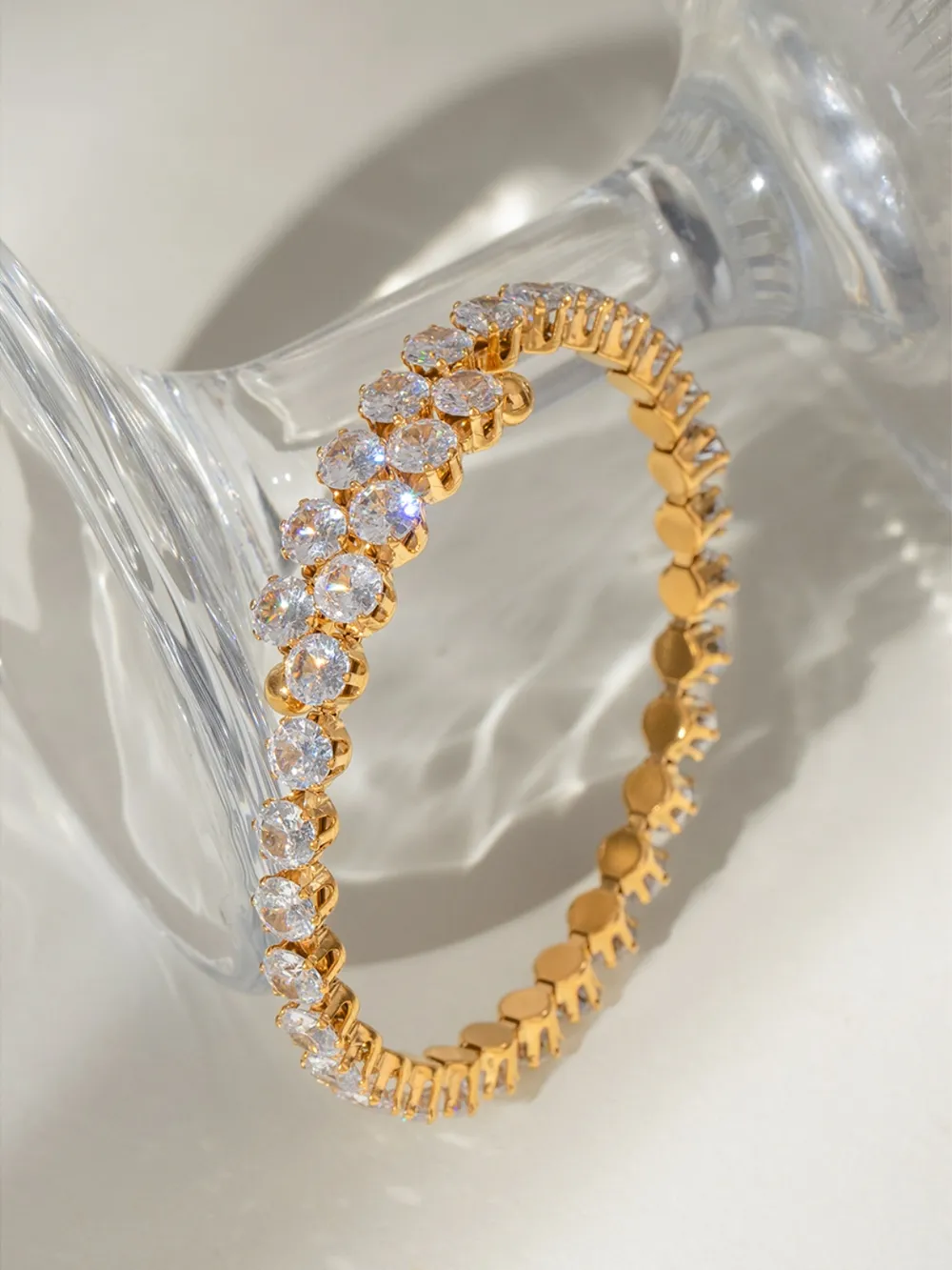 Stainless Steel Inlaid Zircon Bracelet - Bild 4