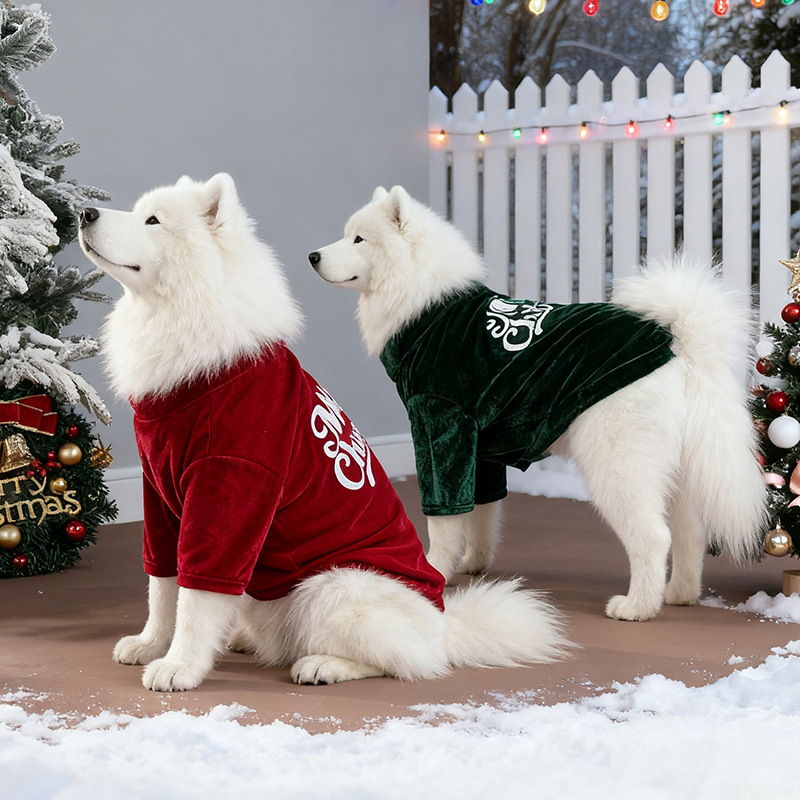 Christmas pet clothes autumn and winter two foot vest New Year's small medium and large dog clothes - Bild 3