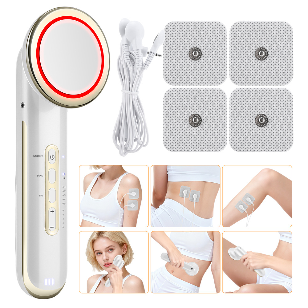 EMS Body Sculpting Device with 5 Modes, Rechargeable Far Infrared & Ultrasonic Fat Burning Slimming Beauty Instrument - Bild 4