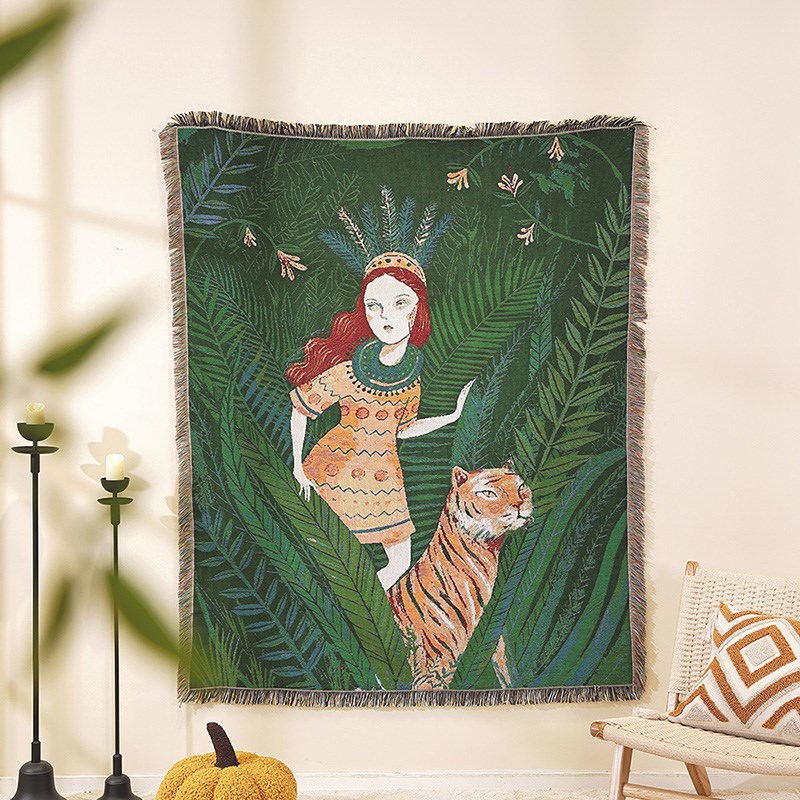 Artistic Sketch Throw Blanket, Camping Blanket, Leisure Blanket, Nap Blanket, Sofa Throw, Picnic Blanket, Bed End Blanket - Bild 25