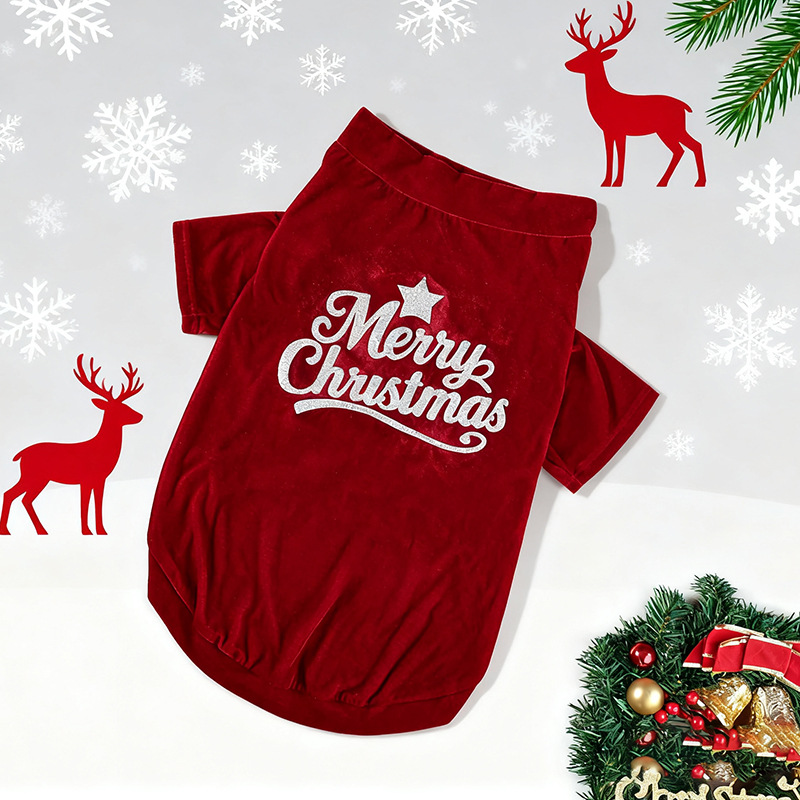 Christmas pet clothes autumn and winter two foot vest New Year's small medium and large dog clothes - Bild 4