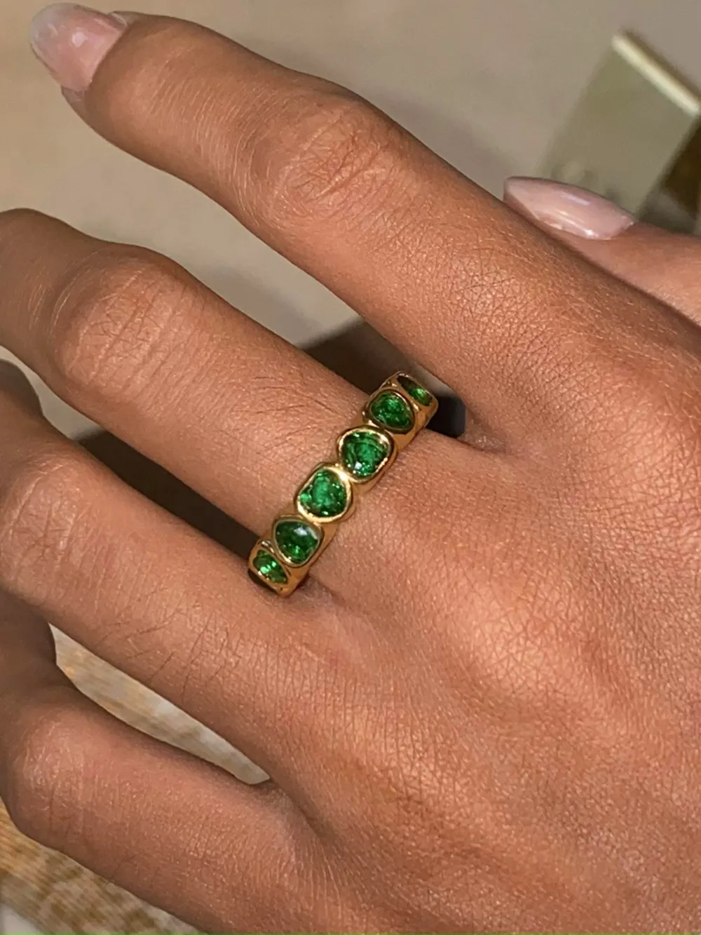 18K Gold-Plated Inlaid Zircon Ring - Bild 9