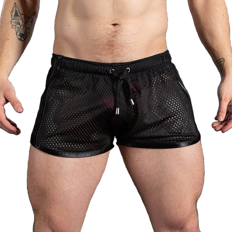 Fitness Fashion Mesh Muscle Training Shorts Men Quick-Dry Breathable Lightweight 3/4 Pants Beach Summer Style - Bild 5