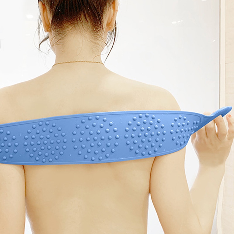 Hot Body Wash Silicone Body Scrubber Belt Double Side Shower Exfoliating Belt Removes Bath Towel - Bild 3