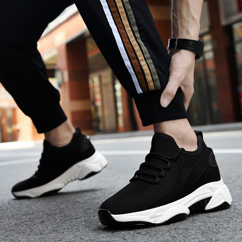 Tie-up Height-Increasing Shoes for Men, Breathable Mesh Casual Dad Shoes - Bild 3