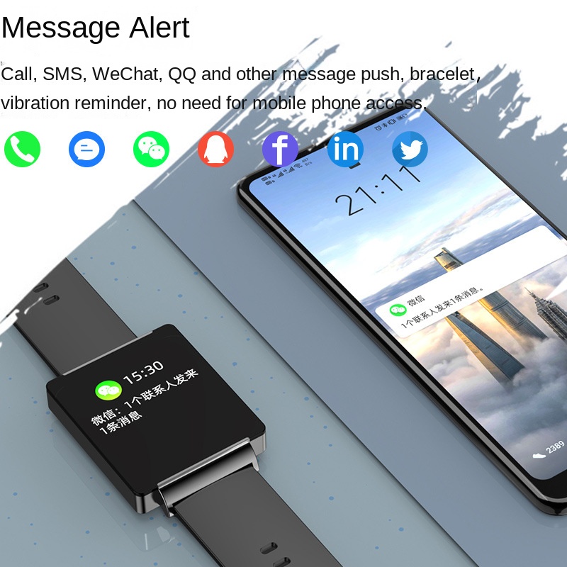 Smart Watch Heart Rate Blood Pressure Temperature Sleep Monitoring Smart Sports Watch NFC Access Control Wristband - Bild 4