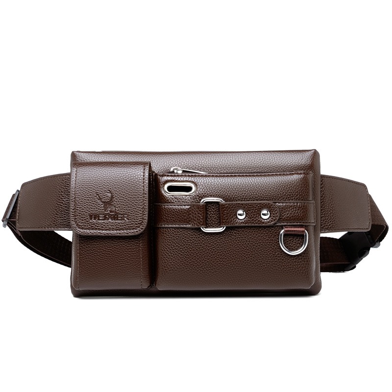 Men's Sports Waist Bag Multi Functional Outdoor Waist Bag PU Messenger Bag Riding Waist Bag - Bild 6