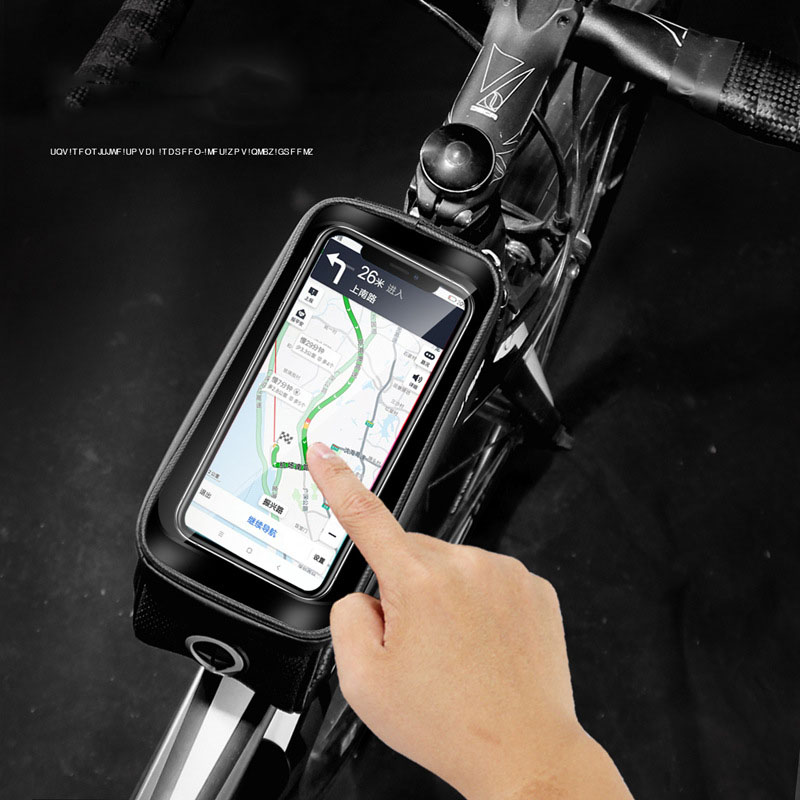 WILD MAN Hard shell bicycle bag front beam bag mountain bike phone touch screen upper tube bag saddle bag riding equipment - Bild 3