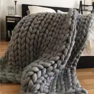 Nordic Chunky Knit Blanket Handmade Crochet Throw Knitted Blanket Sofa Blanket Oversized Woolen Blanket - Bild 18