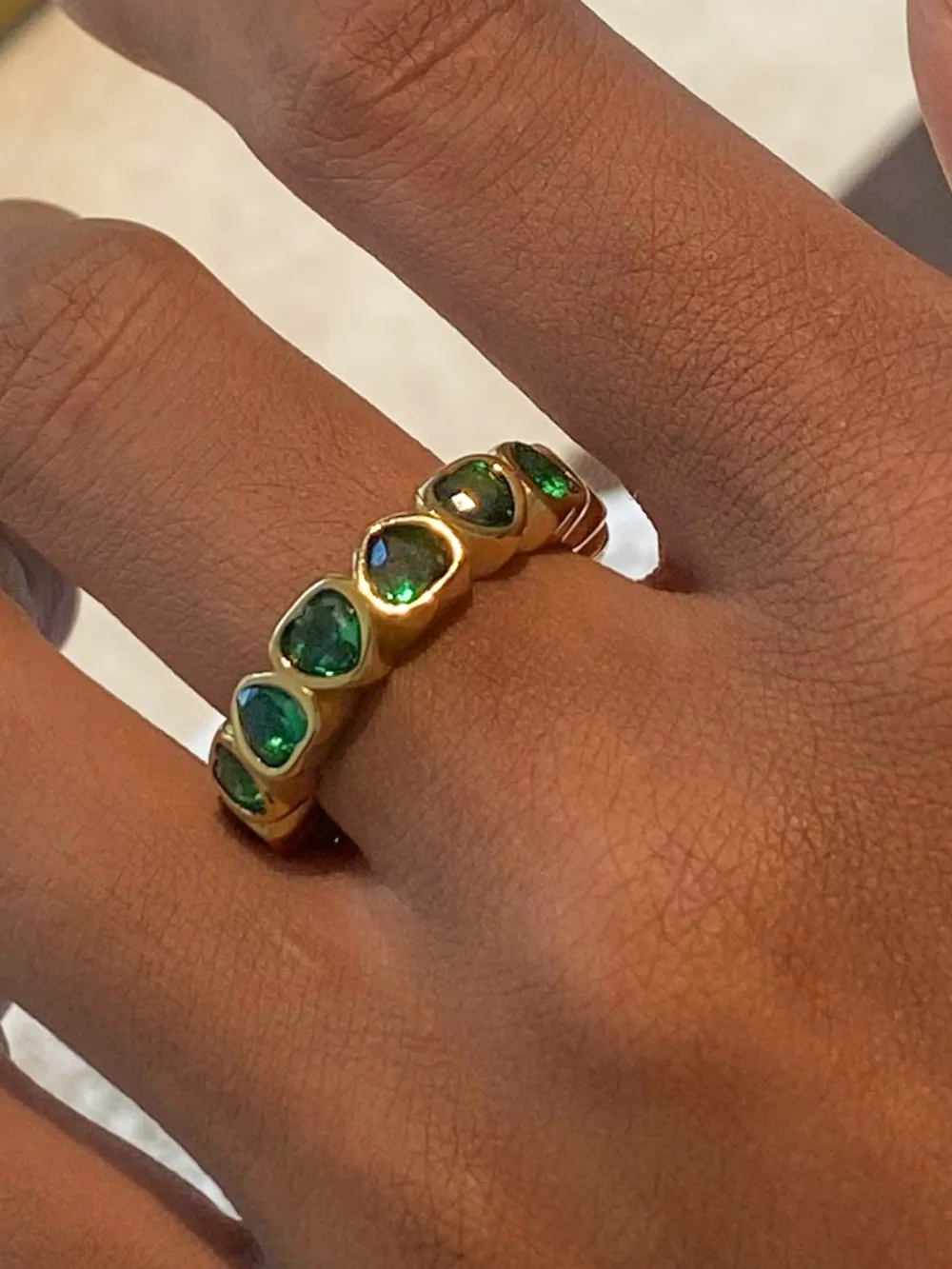 18K Gold-Plated Inlaid Zircon Ring - Bild 7