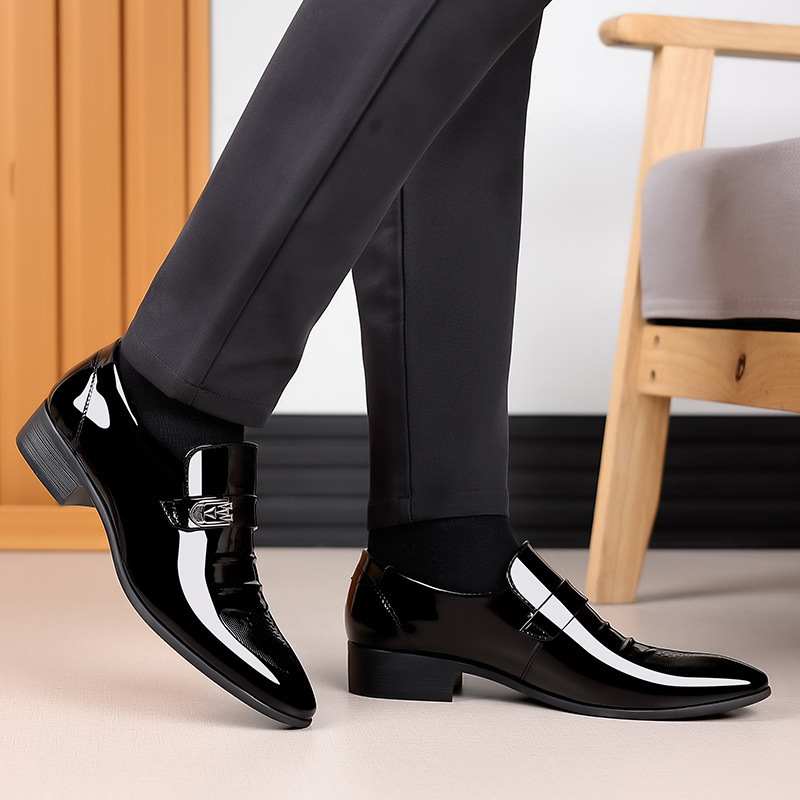Men's plus size business suit breathable men's British Korean version pointed groom's wedding shoes - Bild 2