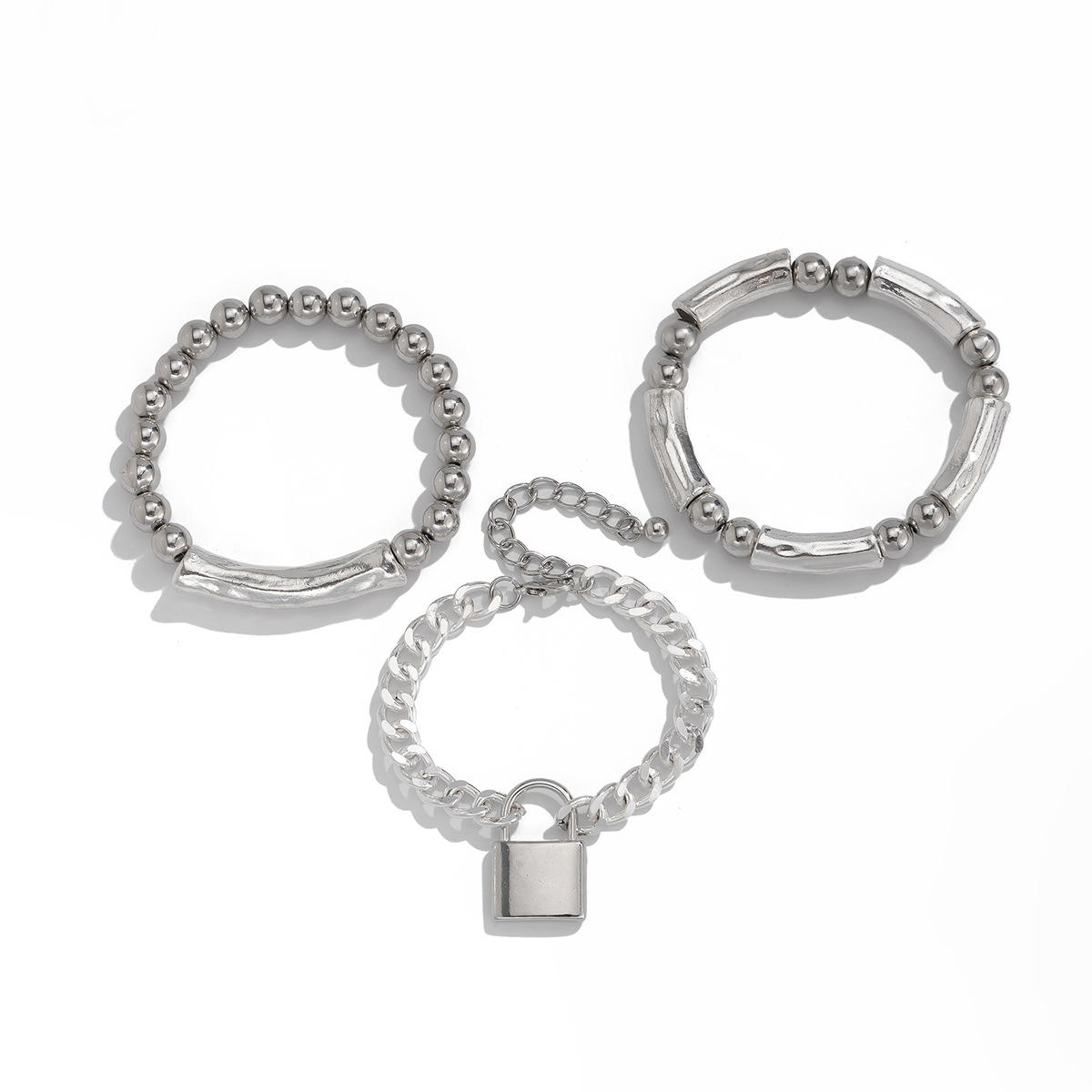 Minimally designed pearl bead bracelet with fashion sense and heart-shaped hollow Bracelet set - Bild 5