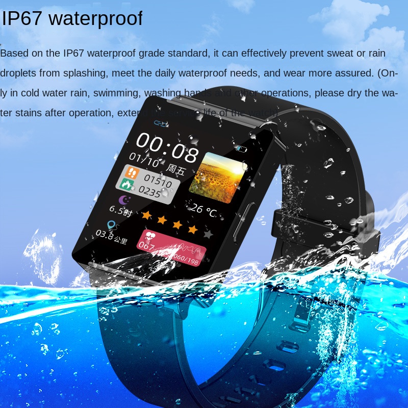 Smart Watch Heart Rate Blood Pressure Temperature Sleep Monitoring Smart Sports Watch NFC Access Control Wristband - Bild 2