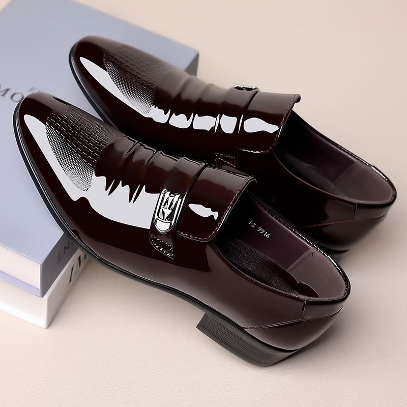 Men's plus size business suit breathable men's British Korean version pointed groom's wedding shoes - Bild 6