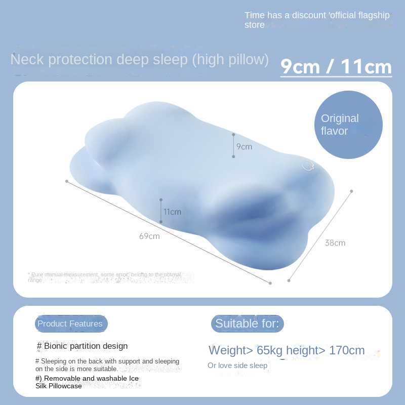 Cloud Pillow with Herbal Essence for Neck Support and Sleep Aid, Memory Foam Cervical Pillow for Side Sleeping - Bild 8
