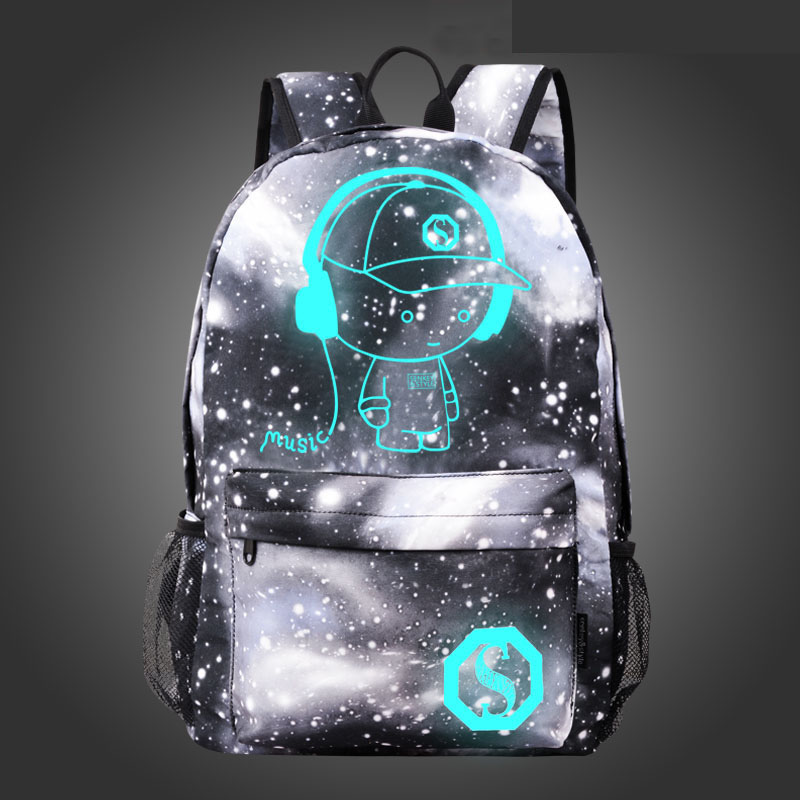 Starry Night Light Children's Backpack Oxford Cloth Print Backpack Middle School Girls' School Bag - Bild 5