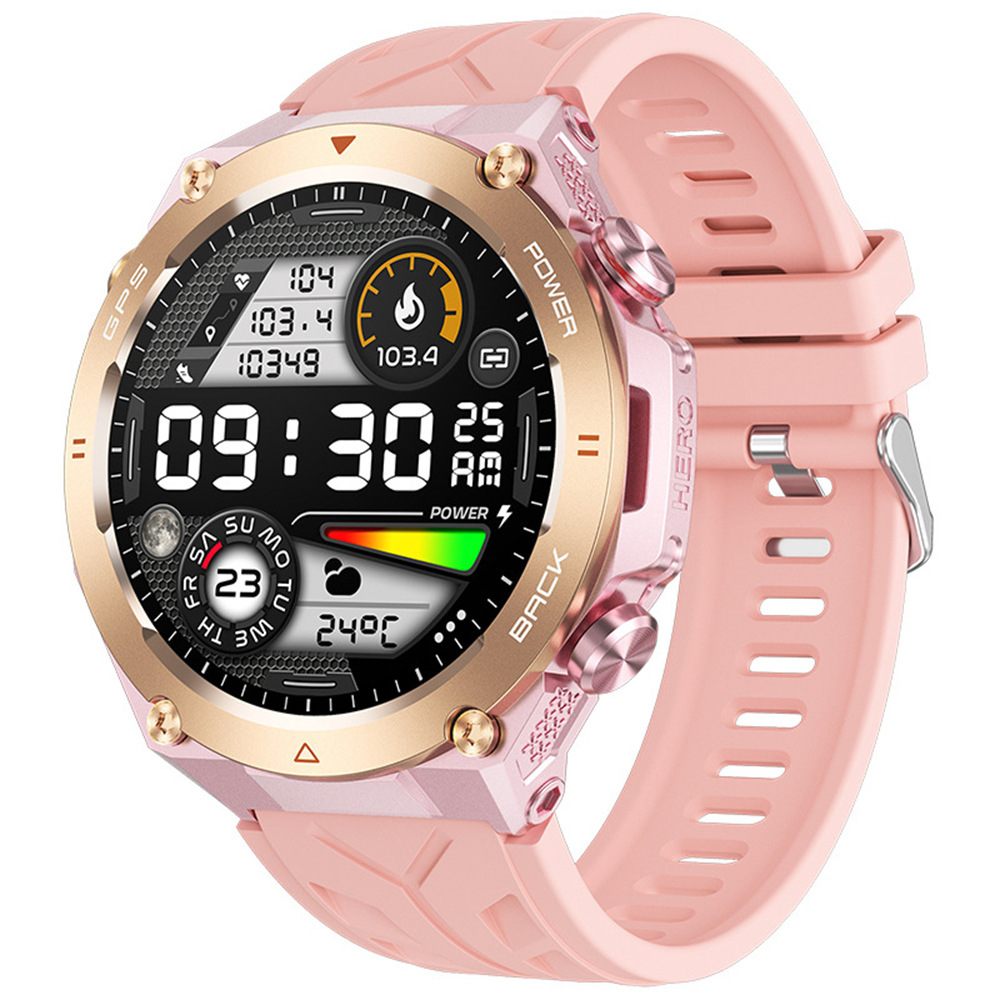 KC82 smartwatch Bluetooth call heart rate blood pressure outdoor 1.45 inch men's altitude air pressure GPS watch - Bild 4