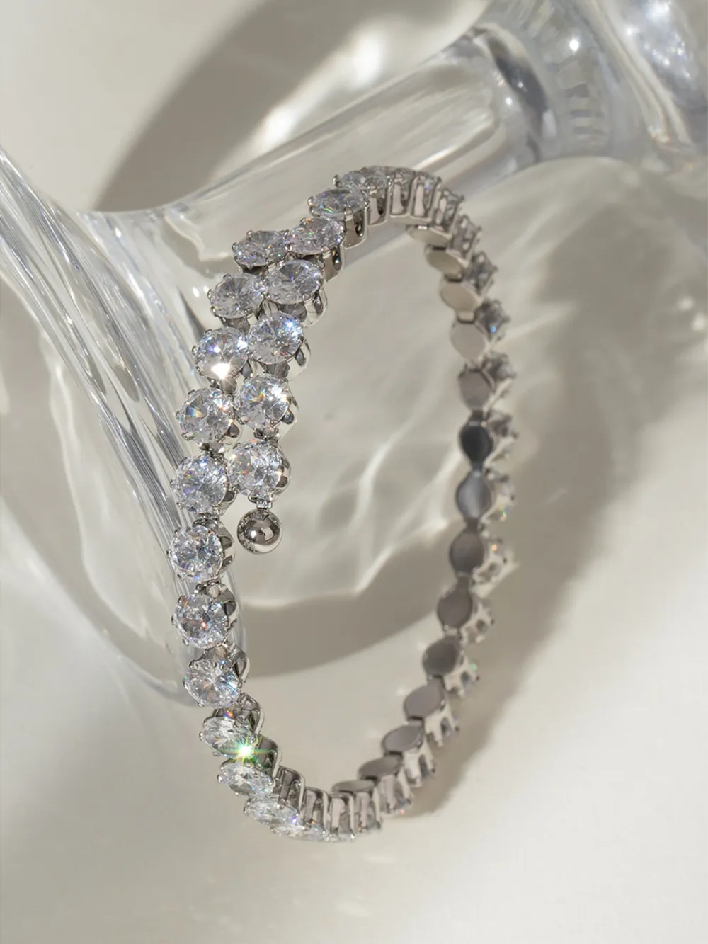 Stainless Steel Inlaid Zircon Bracelet - Bild 8