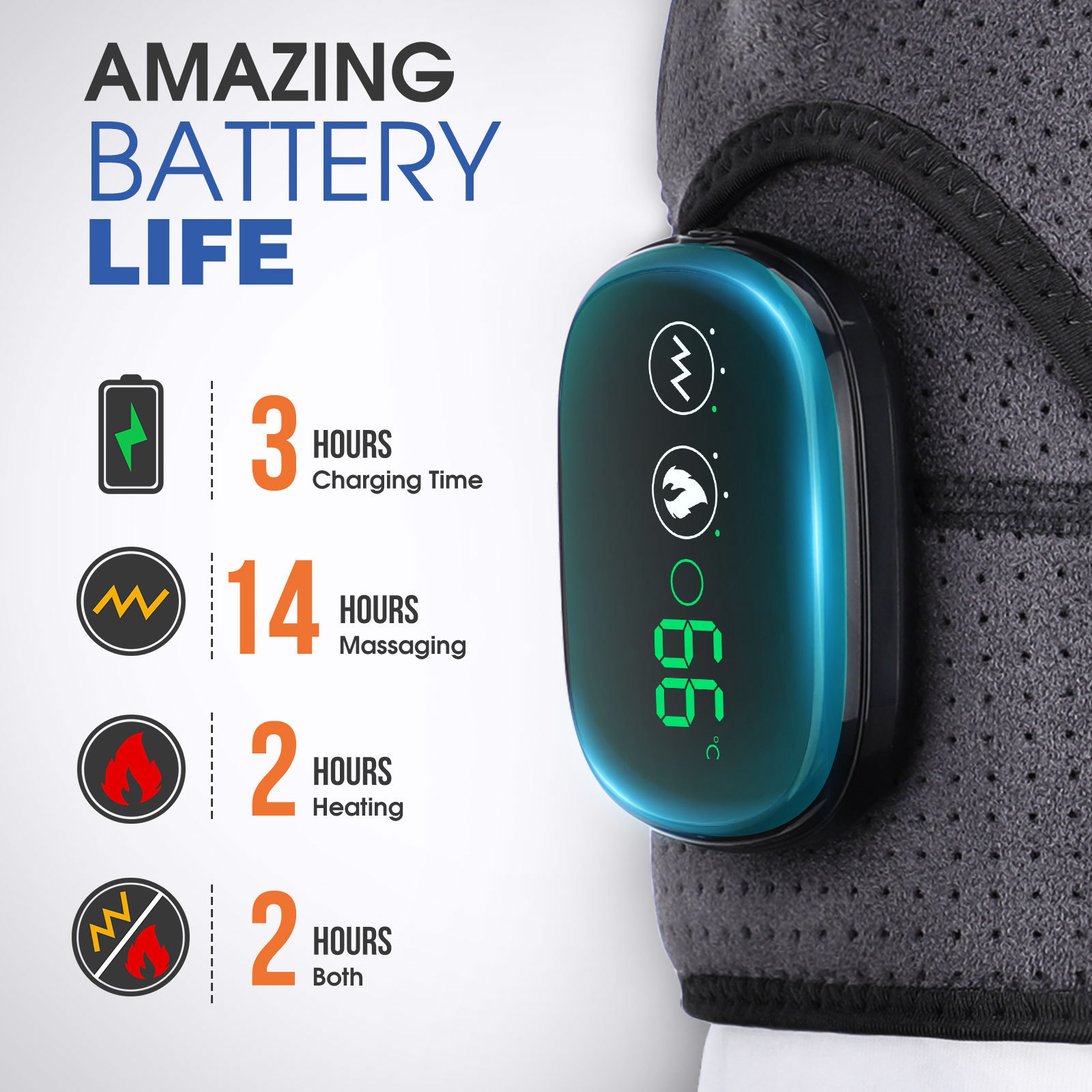 Massage Shoulder Support with Touchscreen Controller, Rechargeable Vibrating Heat Therapy Shoulder Massager Belt - Bild 2