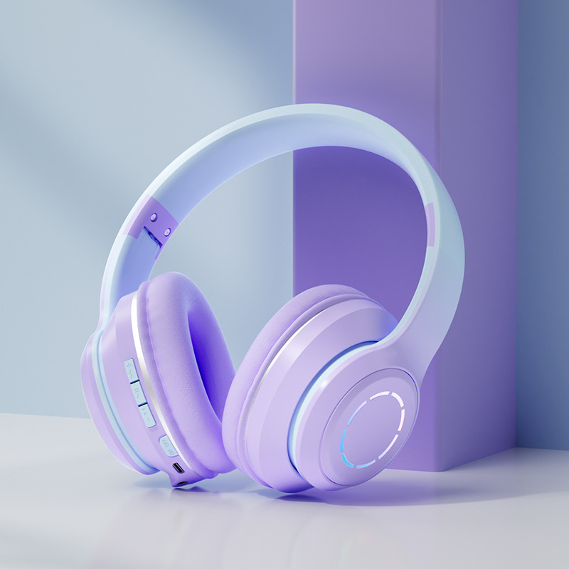 Gradient Bluetooth Earphones Head Mounted Phone Earphones Foldable Earphones - Bild 5