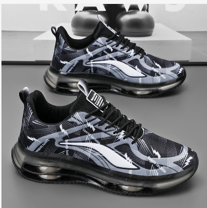 Men's Shoes Breathable Casual Running Height-Increasing Air Cushion Shock-Absorbing Leather Dad Sneakers - Bild 6