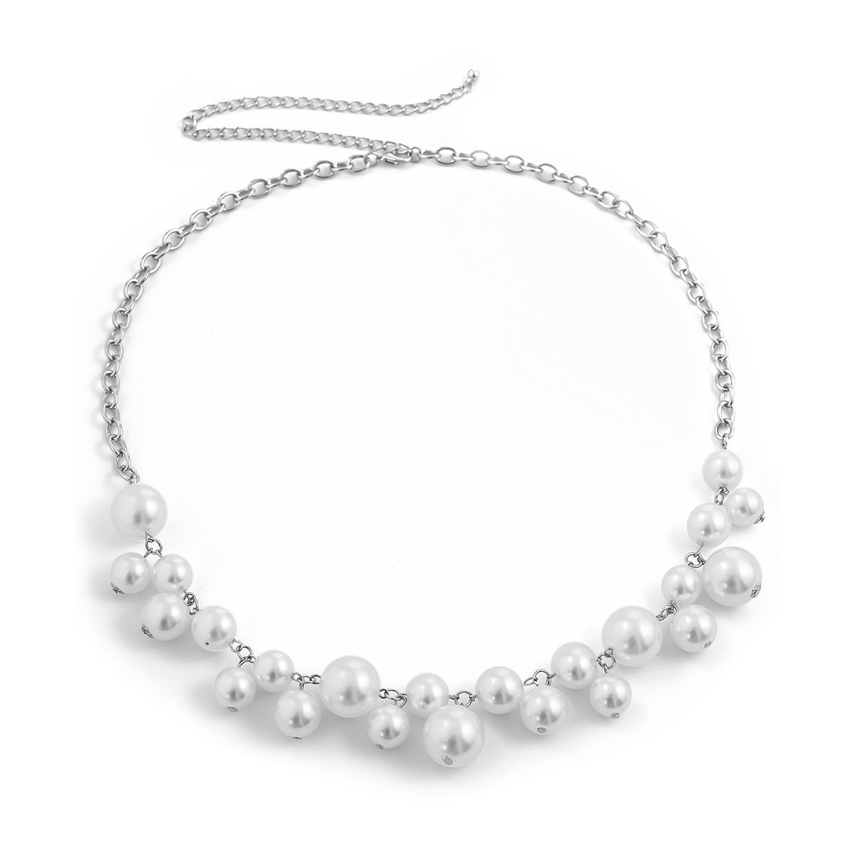 Fashion design imitation pearl tassel waist chain female creative round bead splicing body chain - Bild 3