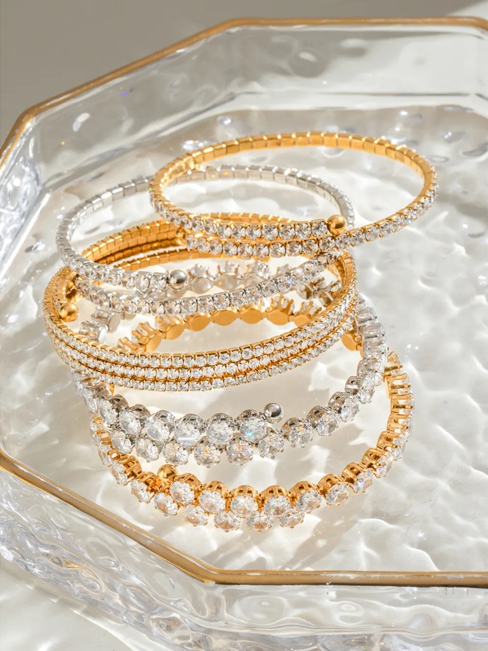 Stainless Steel Inlaid Zircon Bracelet - Bild 16