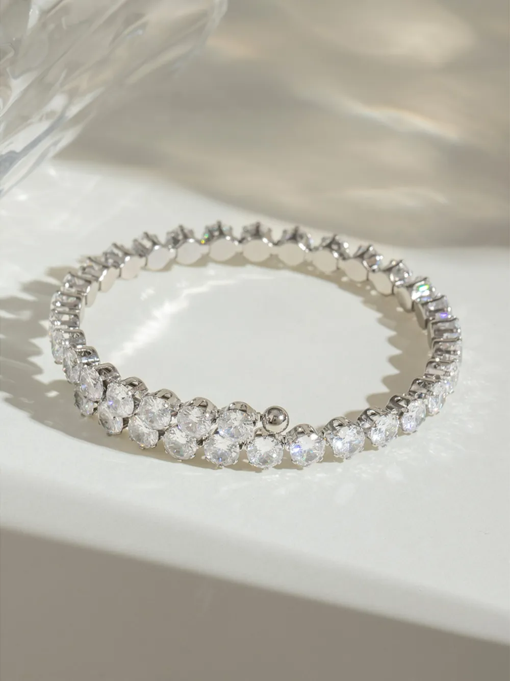 Stainless Steel Inlaid Zircon Bracelet - Bild 9