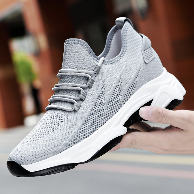 Tie-up Height-Increasing Shoes for Men, Breathable Mesh Casual Dad Shoes - Bild 4