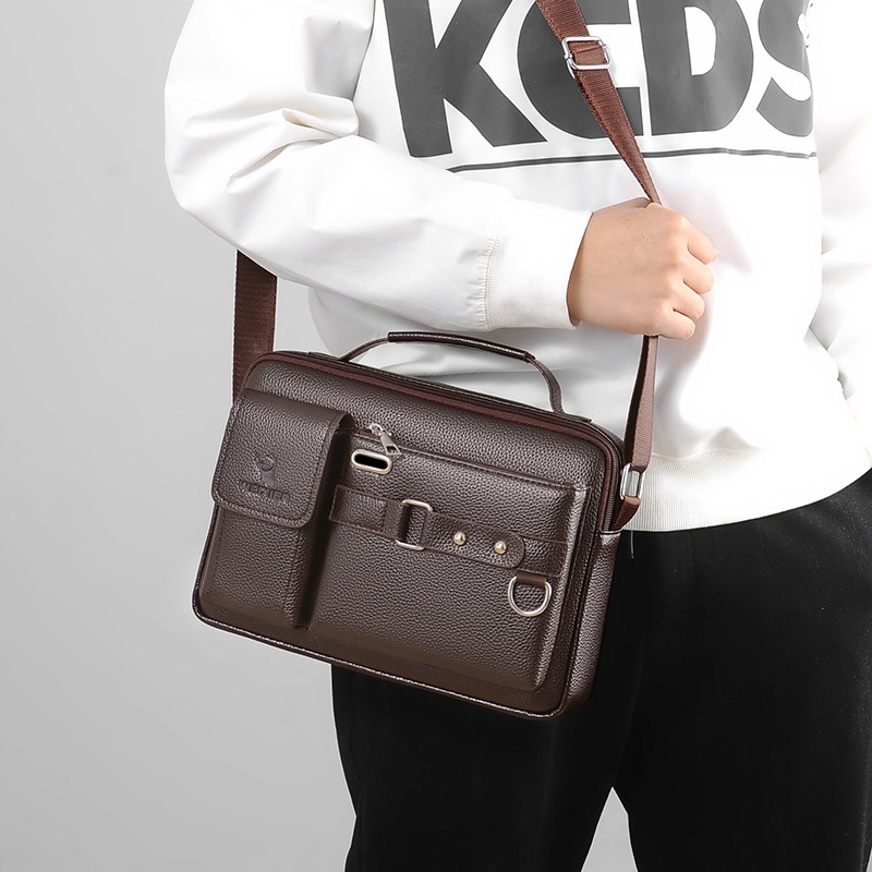 One Shoulder Bag Men's Cross Shoulder Bag Casual Handbag Business One Shoulder Cross Body Bag Men's Satchel Design Hanging Bag - Bild 4