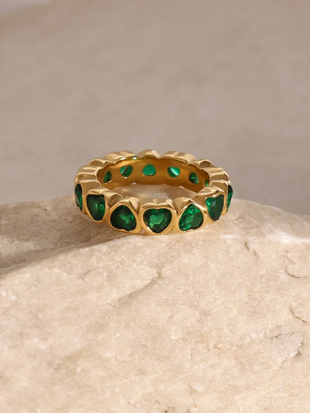 18K Gold-Plated Inlaid Zircon Ring - Bild 3
