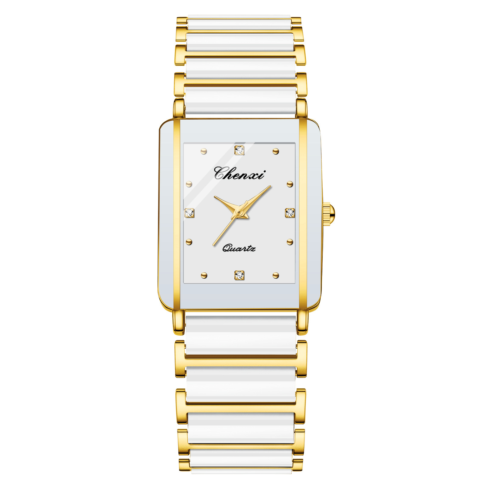 Square Couple Watch for Women and Men Ceramic Quartz Watch - Bild 11