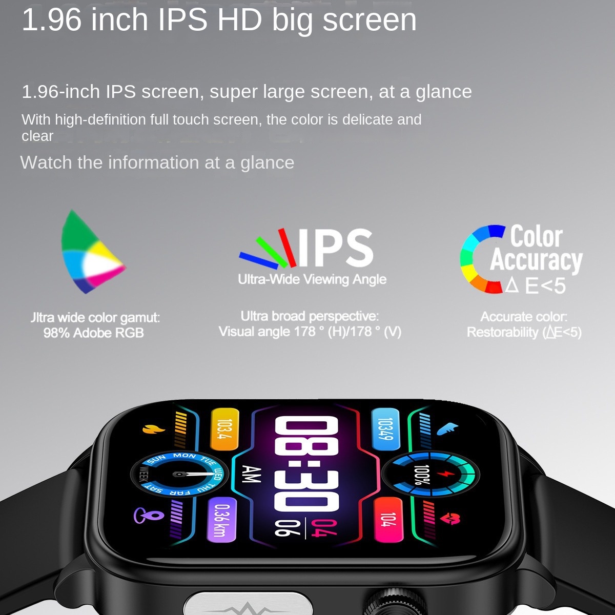 ET570 Smart Watch with Bluetooth Call, ECG Function, Non-invasive Blood Glucose, and True Blood Oxygen Monitoring - Bild 2