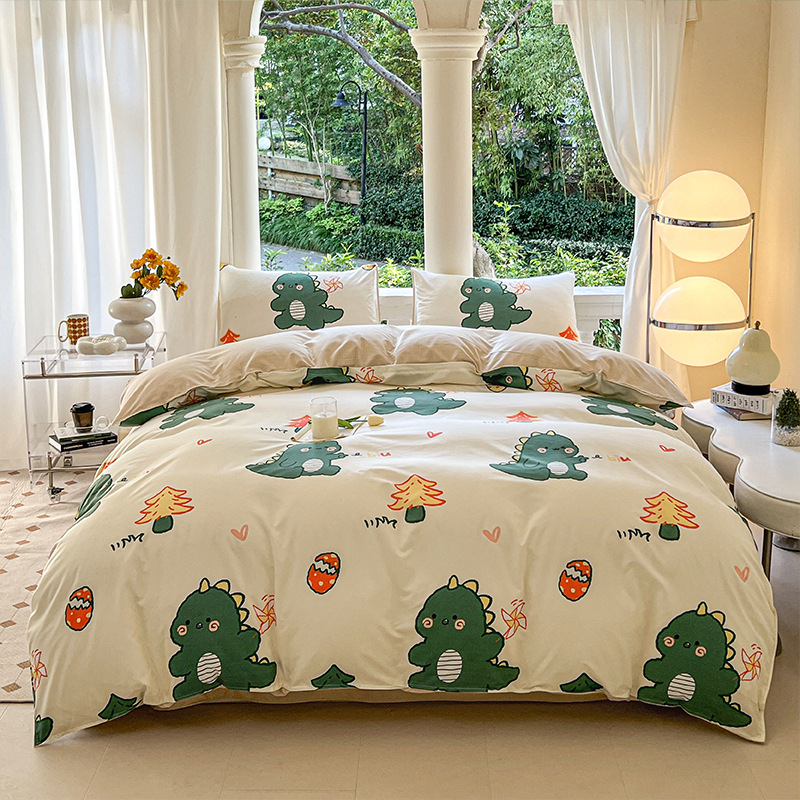 Cartoon Four-Piece Set Fresh Autumn and Winter Single Student Dormitory Bedding Sheet Three-Piece Set Single Quilt Cover - Bild 13