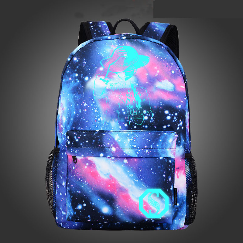 Starry Night Light Children's Backpack Oxford Cloth Print Backpack Middle School Girls' School Bag - Bild 4
