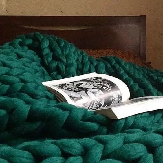 Nordic Chunky Knit Blanket Handmade Crochet Throw Knitted Blanket Sofa Blanket Oversized Woolen Blanket - Bild 21