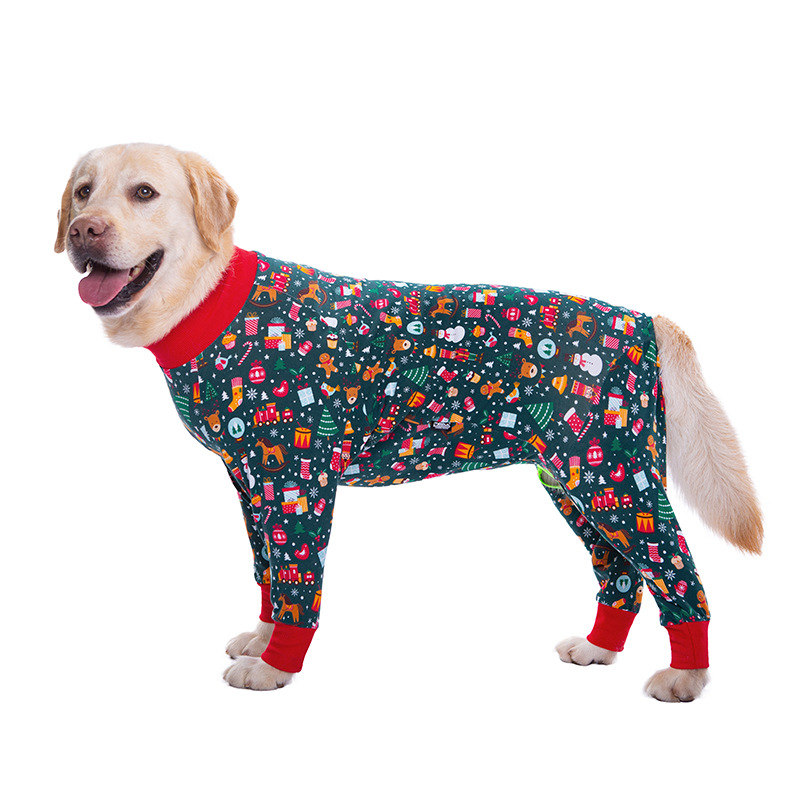 Medium and large dog pet clothing thin design belly protection weaning and sterilization suit - Bild 34