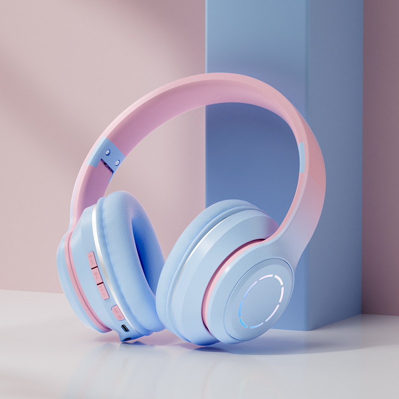 Gradient Bluetooth Earphones Head Mounted Phone Earphones Foldable Earphones - Bild 2