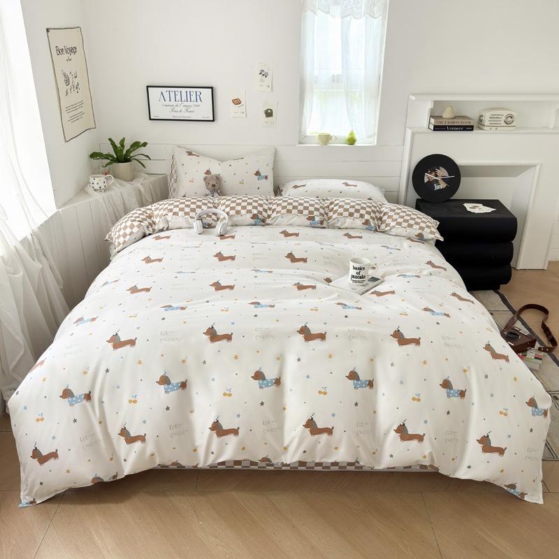 Cartoon Four-Piece Set Fresh Autumn and Winter Single Student Dormitory Bedding Sheet Three-Piece Set Single Quilt Cover - Bild 26