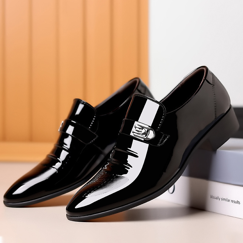 Men's plus size business suit breathable men's British Korean version pointed groom's wedding shoes - Bild 5