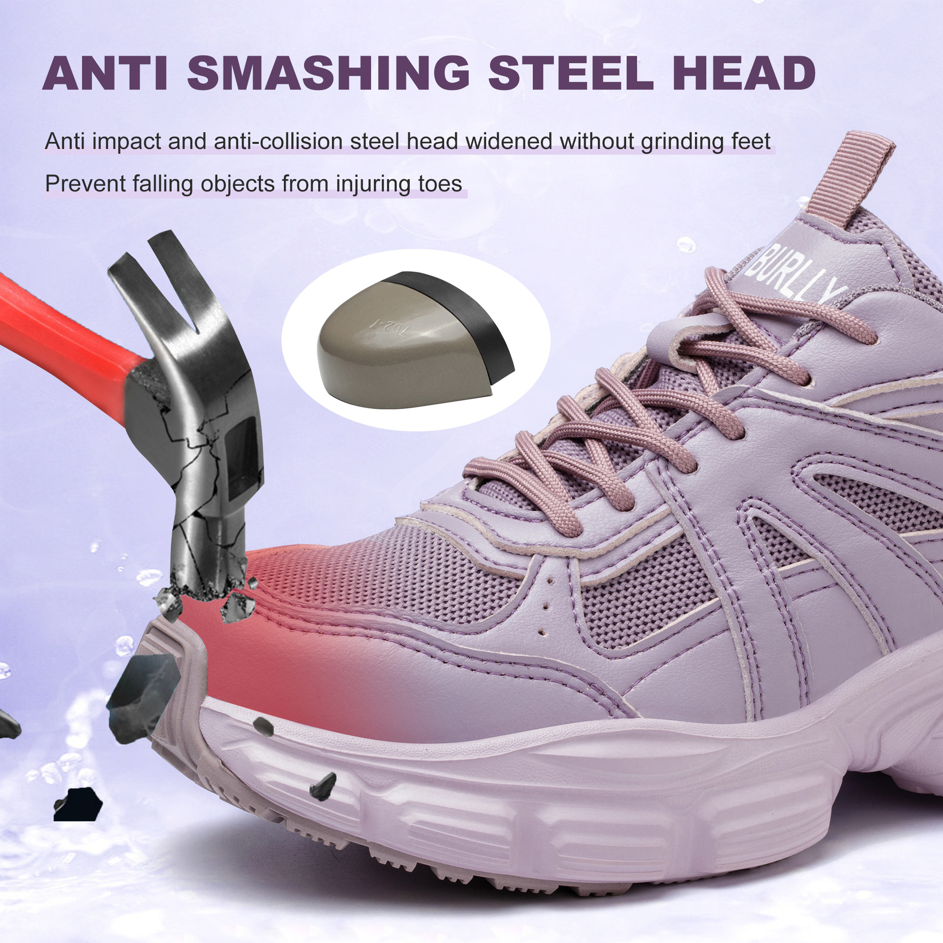 Safety Shoes for Women with Steel Toe Cap All-Season Protective Work Shoes - Bild 3