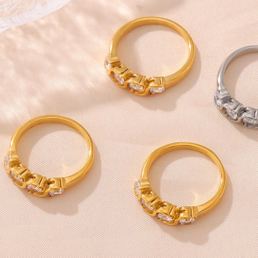 Real gold color preservation cold palace style stainless steel jewelry for women - Bild 2