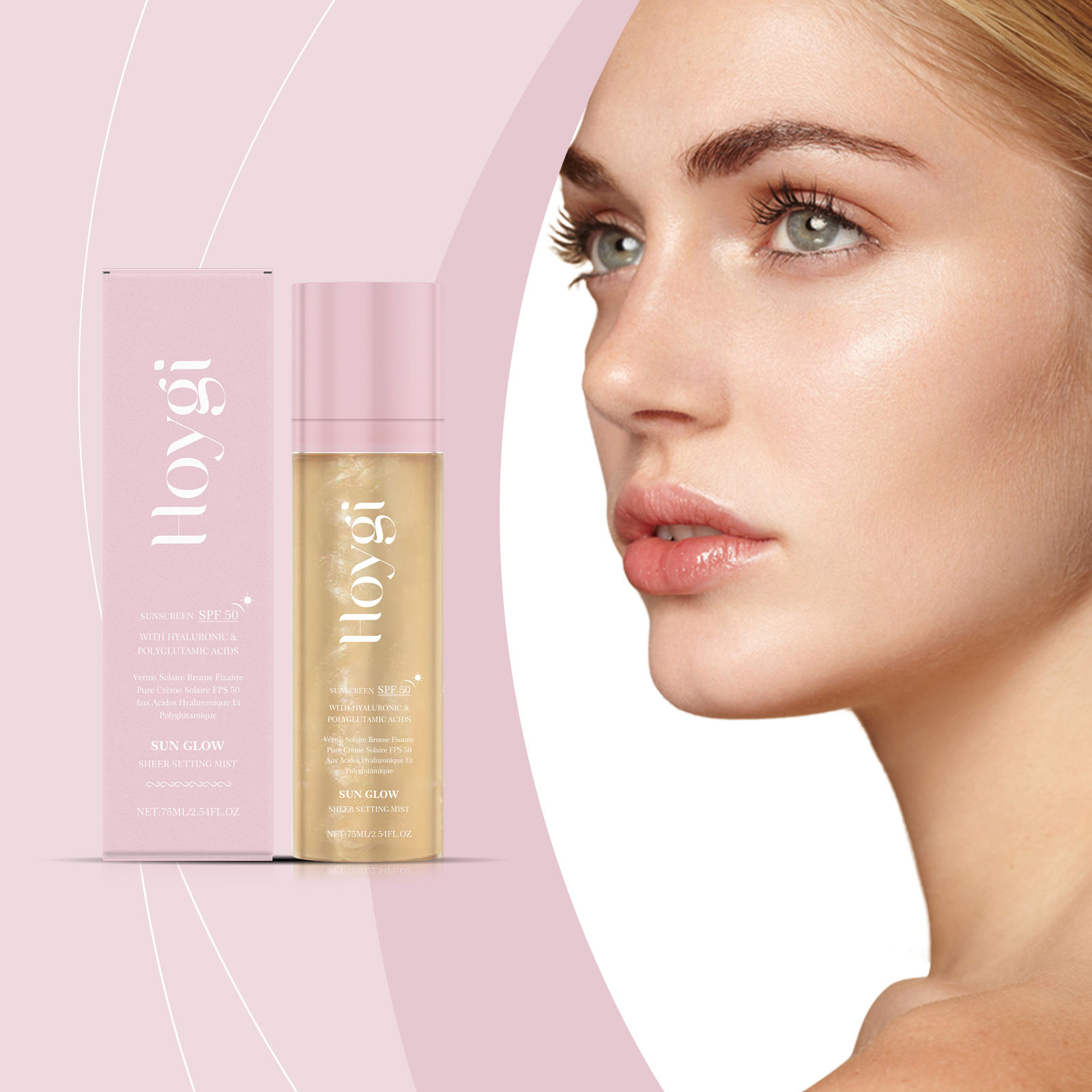 Hoygi Moisturizing Protection Spray, Light Transparent Oil Control Long-Lasting Matte Natural Mist Anti-Rub Protection Spray - Bild 2