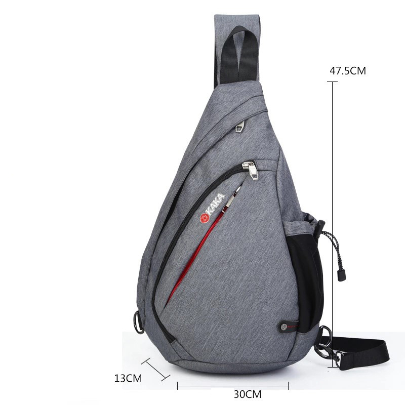 High Quality Men's Chest Bag Cotton And Linen Texture Messenger Triangle Bag Water Drop Bag Bicycle Chest Bag - Bild 5