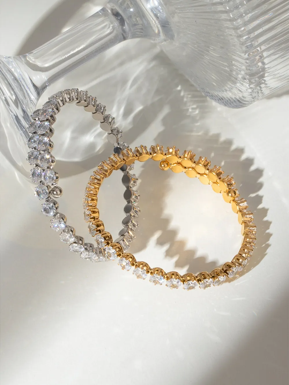 Stainless Steel Inlaid Zircon Bracelet - Bild 14