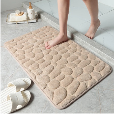 Cobblestone Embossed Bathroom Bath Mat Non-slip Carpets In Wash Basin Bathtub Side Floor Rug Shower Room Doormat Memory Foam Pad - Bild 12