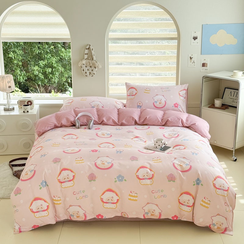 Cartoon Four-Piece Set Fresh Autumn and Winter Single Student Dormitory Bedding Sheet Three-Piece Set Single Quilt Cover - Bild 27