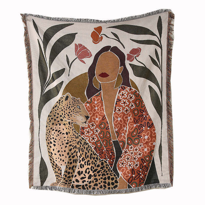 Artistic Sketch Throw Blanket, Camping Blanket, Leisure Blanket, Nap Blanket, Sofa Throw, Picnic Blanket, Bed End Blanket - Bild 15
