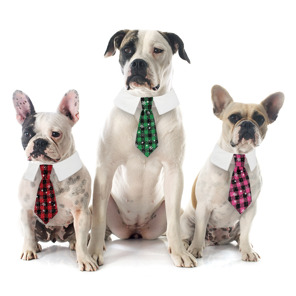 New British style handsome Christmas dog collar Christmas pet tie - Bild 3