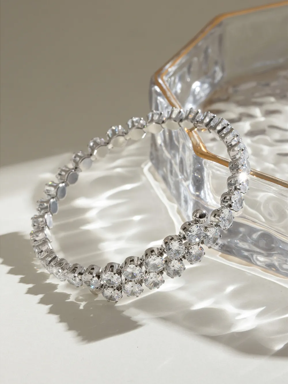 Stainless Steel Inlaid Zircon Bracelet - Bild 6